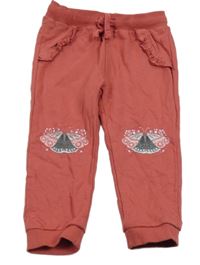 Rezavé tepláky s můrami a volánky so cute