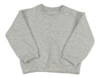 Svetlosivá melírovaná prešívaná vyteplená mikina F&F