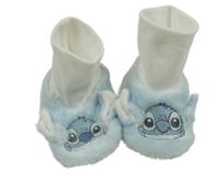 Světlemodro-bílé chlupaté bačkory se Stitchem PRIMARK vel. 16 