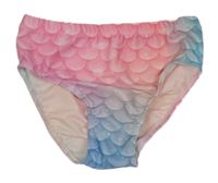 Ružovo-modré plavkové nohavičky so šupinkami