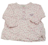 Biela plátenná tunika so srdiečkami Ergee