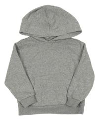Sivá melírovaná mikina s vreckom a kapucňou H&M