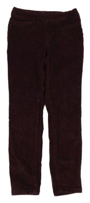 Tmavovínové elastické manšestráky H&M