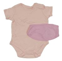 2Set - Světlerůžové body F&F + růžový bryndák Ergee