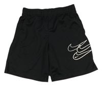 Černé sportovní funkční kraťasy s logy Nike  