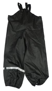 Nové - černé nepromokavé laclové kalhoty H&M