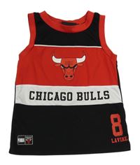 Černo-červeno-bílé basketbalové tílko - Chicago Bulls zn. Primark