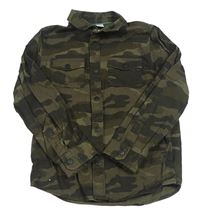 Army plátenná košeľová bunda Tu