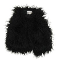Čierna kožušinová podšitá vesta Outfit Kids