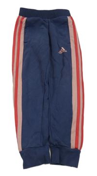 Tmavomodro-ružové tepláky s logom zn. Adidas