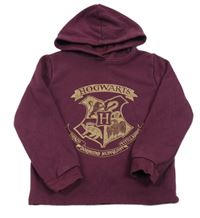 Vínová mikina s erbem a kapucí - Harry Potter