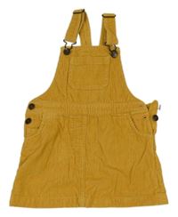 Okrové manšestrové laclové šaty John Lewis