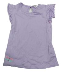 Lila tričko s motýlom