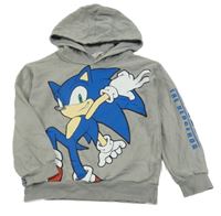 Šedá mikina se Sonicem a kapucí H&M