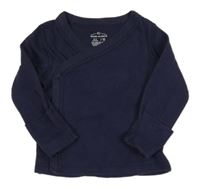 Tmavomodré zavinovací triko