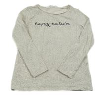 Smotanové bodkovaná é tričko s nápisom H&M