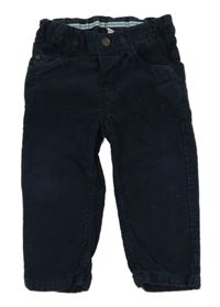 Tmavomodré menšestrové nohavice H&M