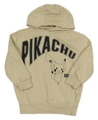 Béžová mikina s Pikachu a kapucí George