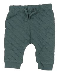 Tmavozelené prešívané tepláky Nutmeg