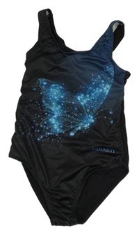 Černé jednodílné plavky s motýlem