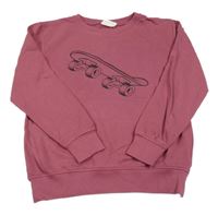 Vínová mikina so skateboardom Famy