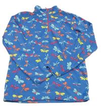 Modrá fleecová funkčná mikina s vážkami Mountain Warehouse