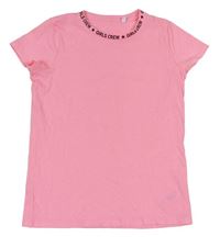 Neónově ružové rebrované tričko C&A