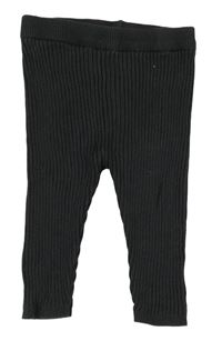 Tmavosivé pletené tepláky Tu