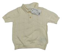 Nové - smotanové pletené polo tričko H&M