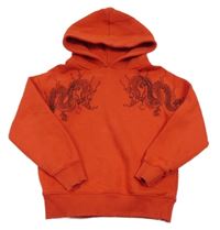 Červená mikina s drakmi a kapucňou River Island