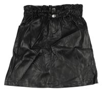 Čierna koženková sukňa s vreckami Primark