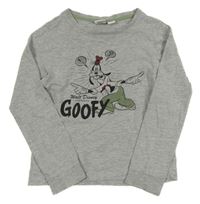 Šedé melírované triko s Goofym