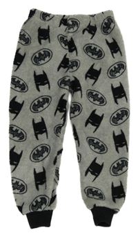 Šedo-černé chlupaté pyžamové kalhoty s Batmanem Primark