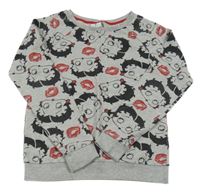 Sivo-čierna mikina s dievčatkom