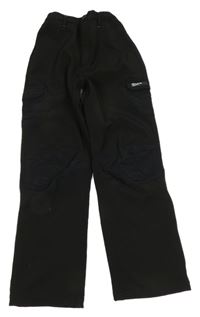 Černé softsthellové kalhoty s logem Regatta