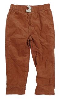 Starorůžové podšité manšestráky 