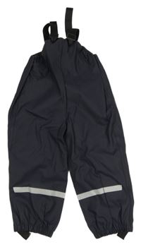 Tmavomodré nepromokavé laclové kalhoty H&M