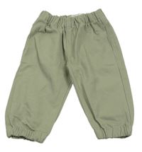 Olivové plátenné nohavice Primark