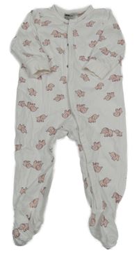Bílý overal s růžovými slony H&M