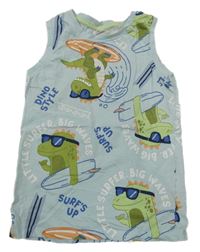 Svetlomodré tielko s dinosaurami Pep&Co