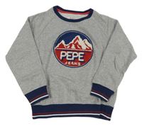 Šedo-tmavomodrá mikina s logem Pepe Jeans