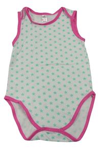 Bielo-ružové body s hviezdami