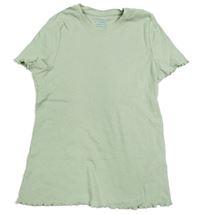 Zelené rebrované tričko Primark