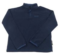 Tmavomodrá fleecová funkčná mikina Jack Wolfskin