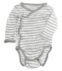 Bielo-sivé pruhované zavinovací body H&M