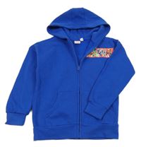 Tmavomodrá prepínaci mikina s nápisom a kapucňou Primark