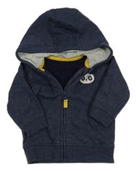 Tmavomodrá prepínaci mikina s Pandou a kapucňou George