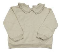 Béžová mikina s golierikom HEMA