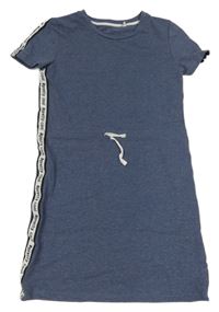 Šedomodré teplákové šaty s nápismi C&A