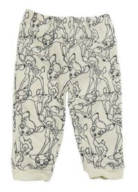 Smetanové plyšové tepláky s Bambim George